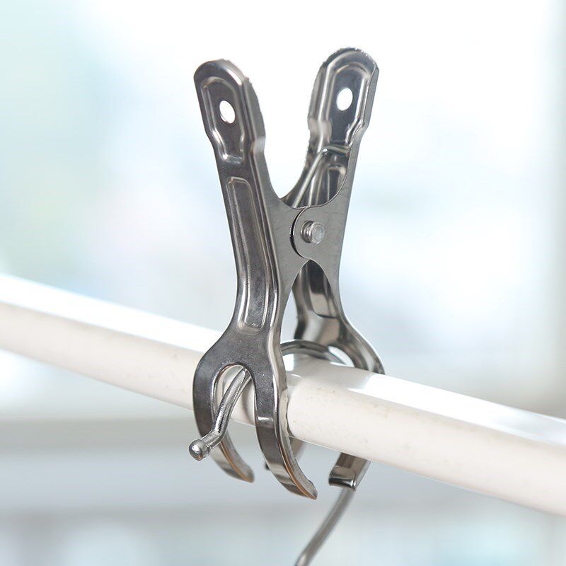 304不锈钢大夹子晾被子小号凉衣服晾衣夹晒衣防风夹子衣架晒被.