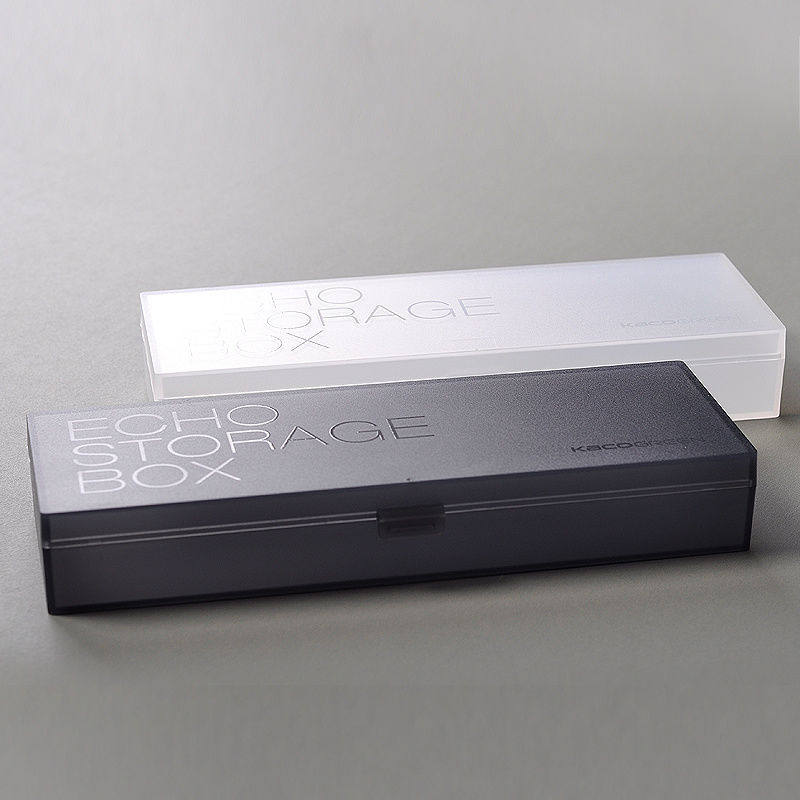 kaco笔盒无印简约文具盒半透明磨砂高颜值收纳铅笔盒小学生儿童用