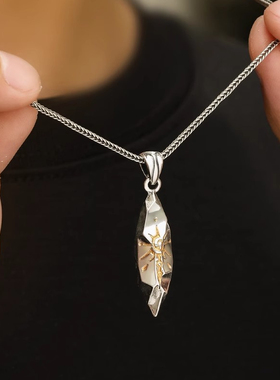 钛钢项链 不规则许愿石项链男女高级感小众复古嘻哈吊坠颈链520