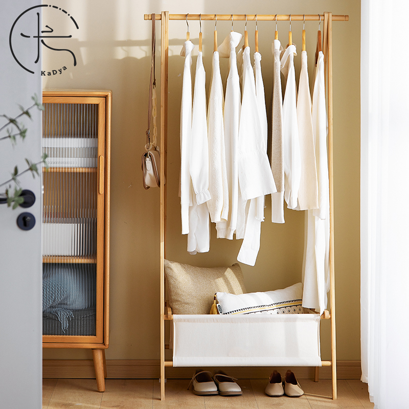 衣架落地卧室内挂衣架可折叠简易房间晾衣架家用挂衣服架子衣帽架 - 图1