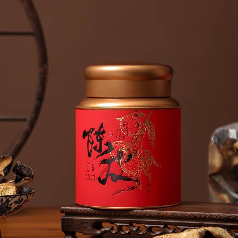新会陈皮礼品储存罐专用包装盒马口铁圆形密封铁罐50g100g空罐,淘宝优惠券,粉丝福利购,淘宝优惠卷