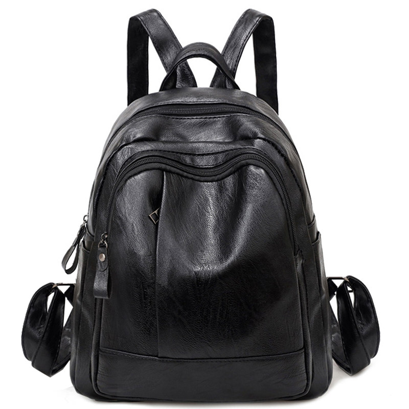 2020新款大容量韩版软皮旅行双肩包 丁阁格双肩背包