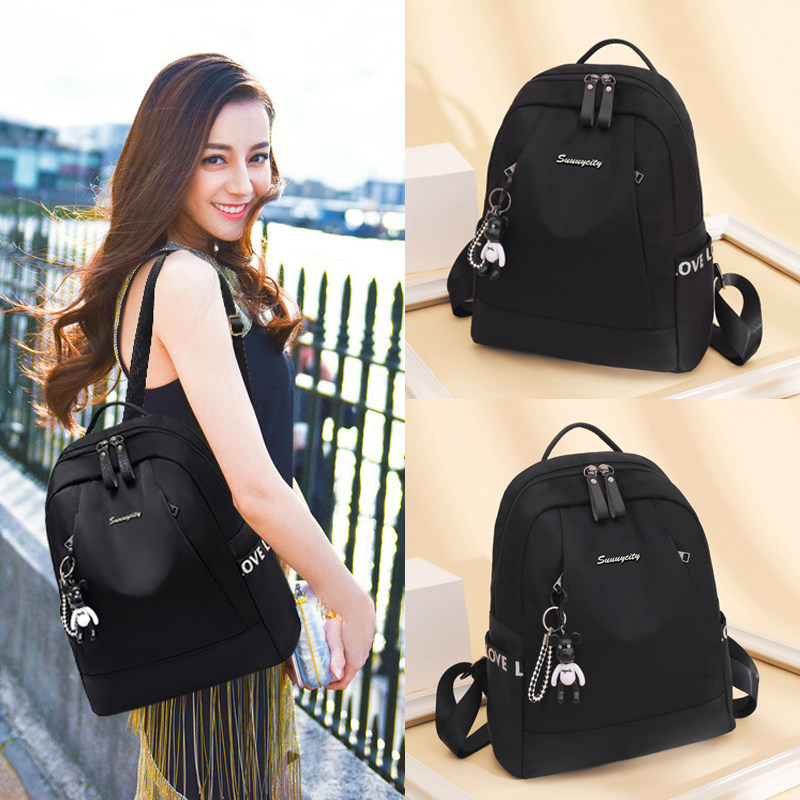 女士2020新款韩版牛津布旅行双肩包 丁阁格双肩背包