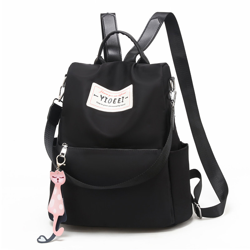 潮时尚百搭帆布女士2020牛津布背包 丁阁格双肩背包