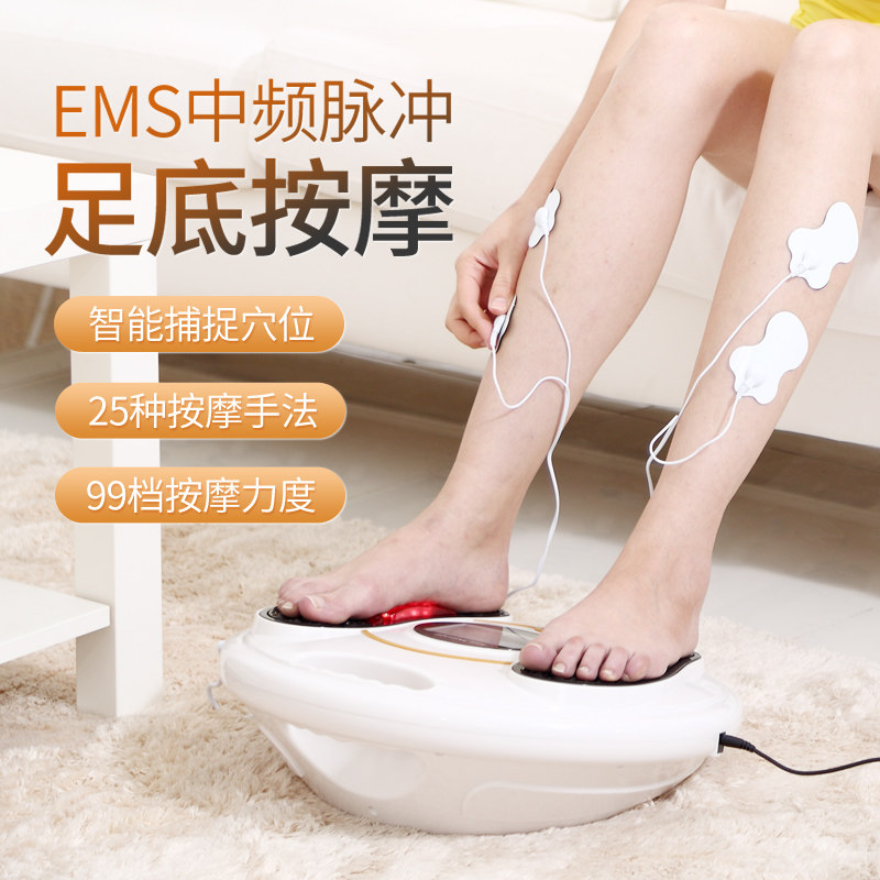 脉冲电动足底全自动按神器按摩垫 驰与按摩足疗机