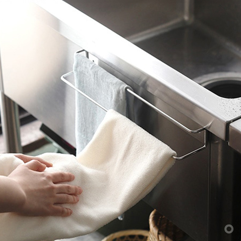 霜山免打孔毛巾架厨房304不锈钢抹布挂杆冰箱柜门磁吸杂物收纳架,淘宝优惠券,粉丝福利购,淘宝优惠卷