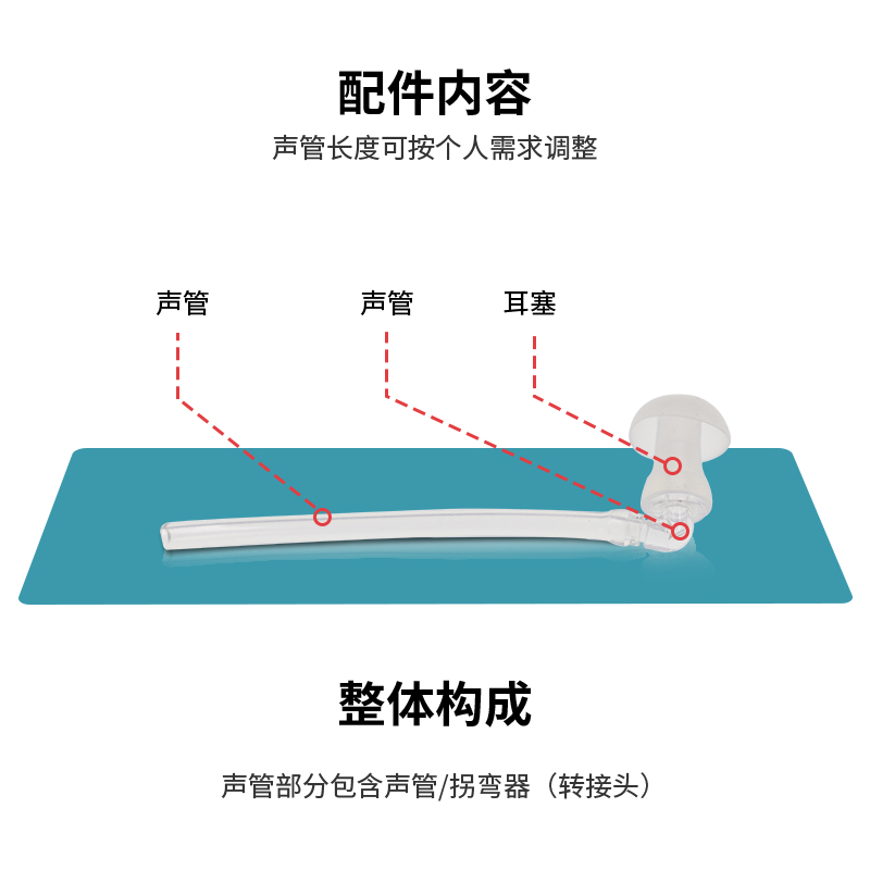 助听器耳塞峰力西门子瑞声达三件套大中小型号耳塞导管软管细管-图1