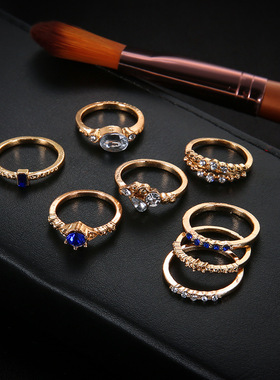 欧美关节戒指Joint ring piece set rings female alloy women's