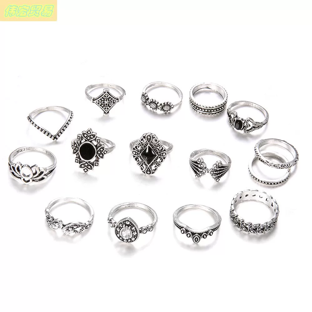 15PCS БОХЕМСКИЙ ВИНТАЖ АНЦЕМЕНО РОССИНЙ НЕТЫ РОЗЫ НАБОР СОВКИ