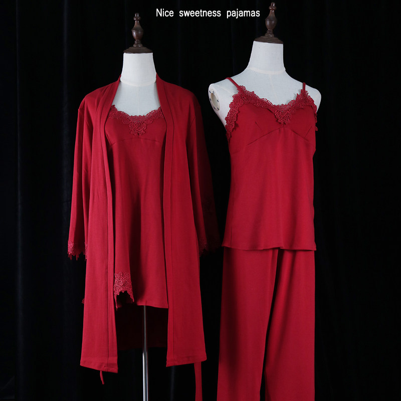 超值礼包纯棉睡裙女四件套超爱新娘 莎奈丝睡裙
