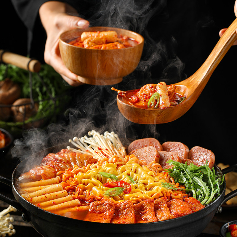 部队火锅 韩式风味泡菜鱼饼年糕火锅韩国火锅套餐组合,淘宝优惠券,粉丝福利购,淘宝优惠卷