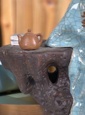 石湾美陶刘炳经典陆茶王人物摆件