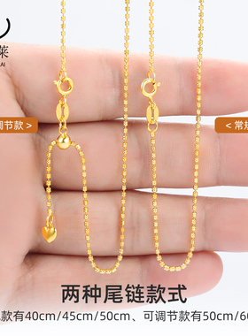 925纯银双闪珠项链爆闪链子无吊坠素链可抽拉玉坠配链绳2026新款