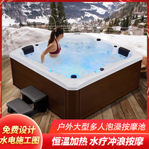 Large Double Outdoor Massage Bathtub Home Villa Outdoor Thermostatic Heating Surf Hydrotherapy SPA Warm Spring Bath