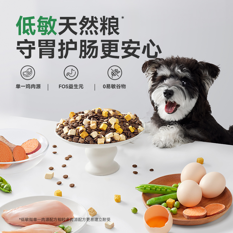 帕特五拼狗粮冻干蛋黄鸡心鸡肉酸奶干粮成幼犬通用全价主粮犬粮