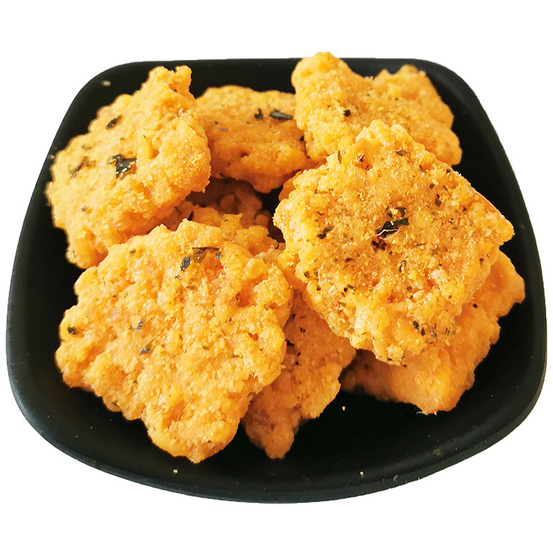 咸蛋黄网红脆蟹黄味海苔肉松锅巴 趣鹊膨化食品
