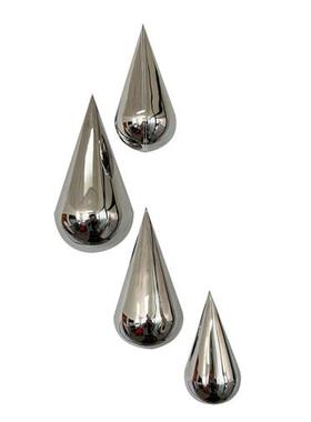 不锈钢镜面水滴造型雕塑金属摆件酒店大堂室内悬挂吊饰装饰品定制