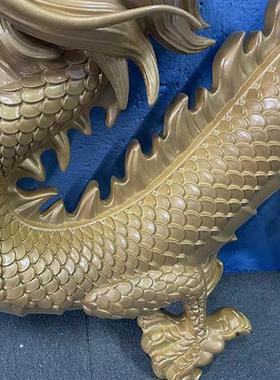 定制玻璃钢雕塑龙模型白酒店铺门头装饰壁挂创意招牌龙摆件中国龙