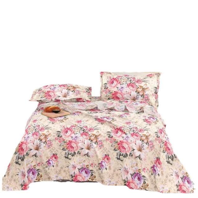 Pure cotton old coarse cloth bed sheets, cotton printed canvas fabric, European and American sofa tablecloth, solid color home fabric