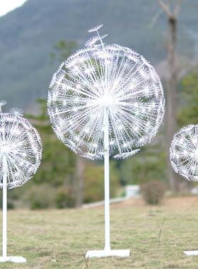 仿真蒲公英不锈钢雕塑户外公园景观装饰品广场房地产园林发光摆件