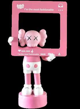kaws暴力熊公仔芝麻街大摆件网红打卡拍照轻奢雕塑装饰落地玻璃钢