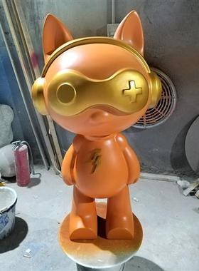 玻璃钢卡通雕塑定制厂家电镀太空人艺术装置大型水滴水花摆件定做