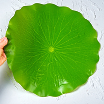 Emulated Lotus Leaf Subtable Dish Decoration Swing Pan Green Plastic Fake Plantain Fruit Leaves Spacer Props Lotus Flowers