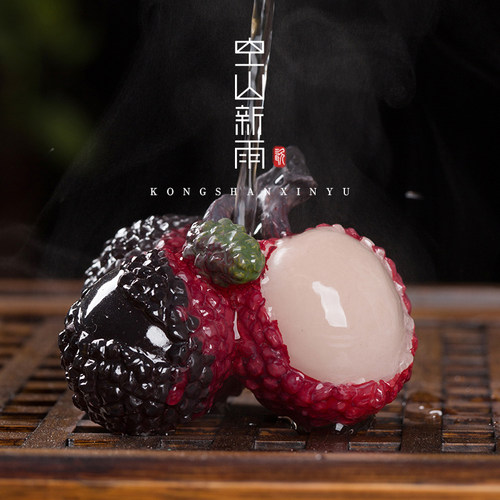 空山新雨宠物摆件变色荔枝精品可养小茶台茶桌茶玩茶具配件摆设 - 图0
