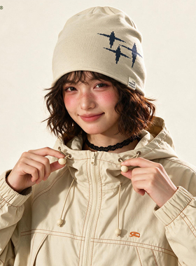 日系秋冬机能防风保暖针织帽