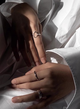 小众设计戒指satellite镀银法式