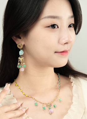 SATELLITE MIRAFLORES系列项链高级感玫瑰流苏古风锁骨链精致配饰