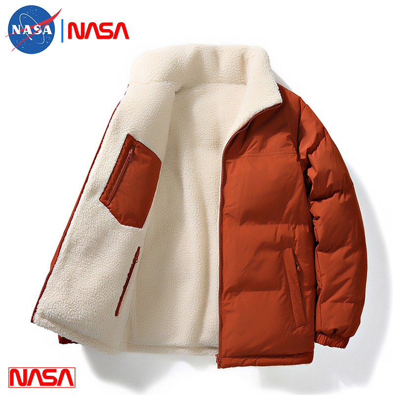 冬季潮牌男士新款双面穿保暖立领外套男女羊羔绒加厚休闲宽松棉衣,淘宝优惠券,粉丝福利购,淘宝优惠卷