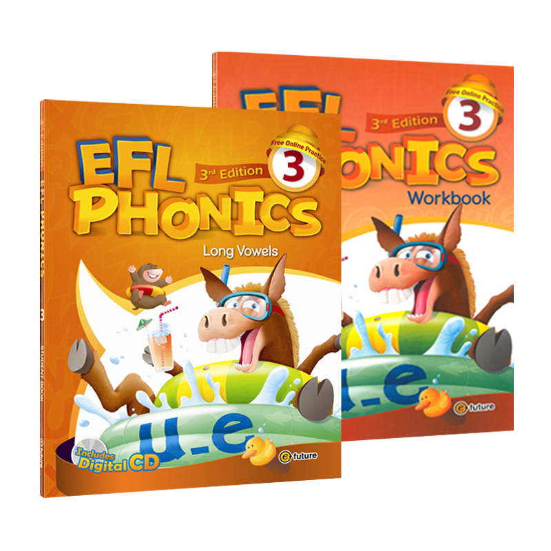 原版进口麦克森语音新版EFL Phonics 3级别 长元音自然拼读发音练习 少儿英语培训教材