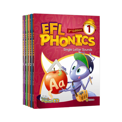 少儿英语自然拼读教材 EFL Phonics 1/2/3/4/5级 麦克森eflphonics 26个字母发音儿童启蒙英语培训教材 含在线学习APP - 图3