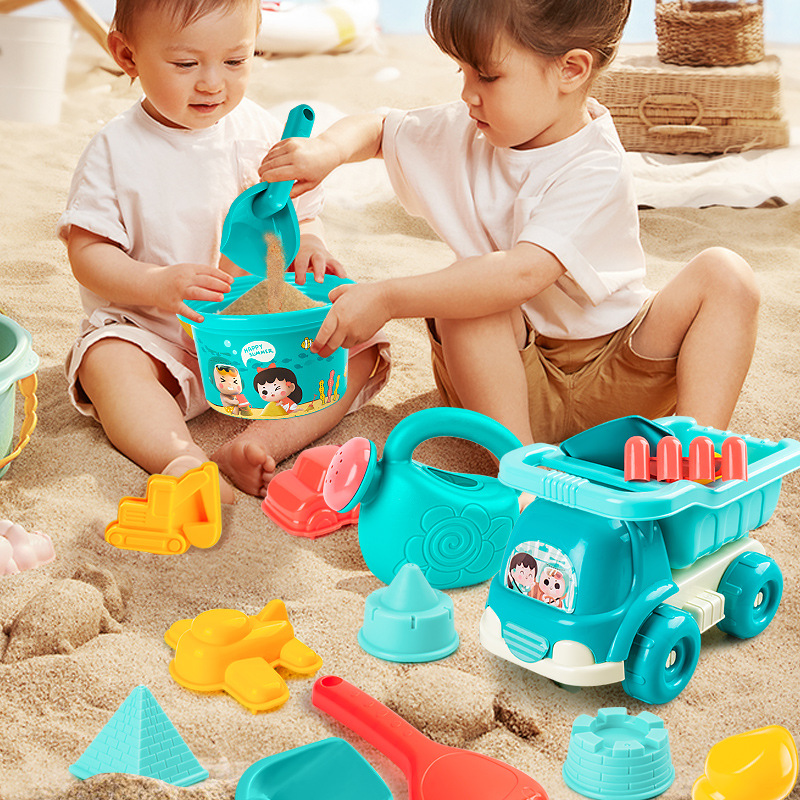 挖沙玩具儿童沙滩套装宝宝玩沙子挖土小铲子3-6岁女孩工具车套装-图0