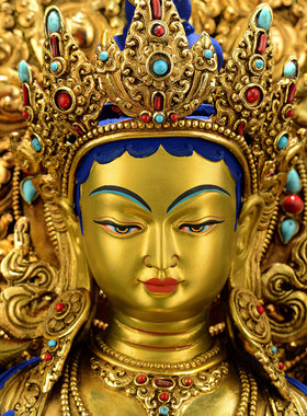 全鎏金15寸大背光铜像绿度母