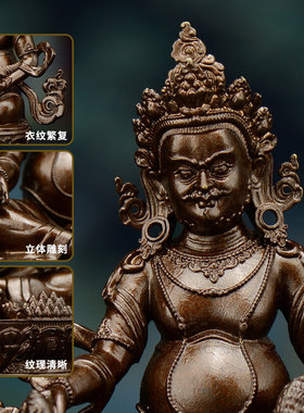 闯隆7cm小铜像合集鎏金装饰摆件