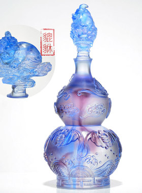 闯隆琉璃葫芦福禄装饰工艺品摆件