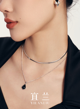陈钰琪同款玛瑙双层叠戴一链三戴项链女配饰锁骨链新款节日礼物