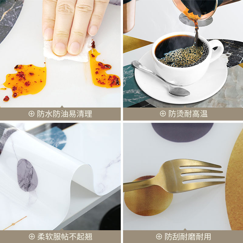 桌布防水防油防烫免洗桌垫pvc软玻璃轻奢高级感餐桌垫茶几垫家用,淘宝优惠券,粉丝福利购,淘宝优惠卷