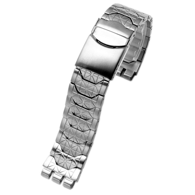 实心不锈适配swatch系列精钢表带 幸福雨配件