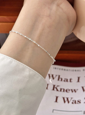 925银碎银子手链休闲风手环新中式高级感2026首饰礼物