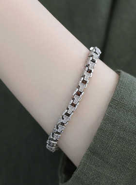 925银唐草纹手链女民族风手环新中式高级感小众设计手环