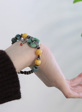 925银翡翠A货麦穗手链民族风手环新中式高级2026首饰礼物