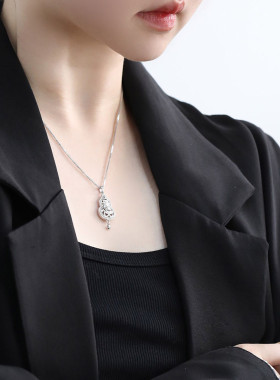 925银葫芦项链女民族风锁骨链女轻奢高级感小众设计链子毛衣链