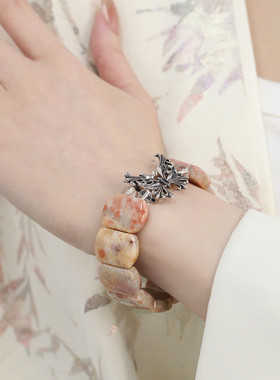 925银石英质玉蝴蝶手链民族风手环新中式高级2026首饰礼物