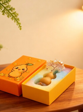 可爱卡通橙子创意装饰摆件