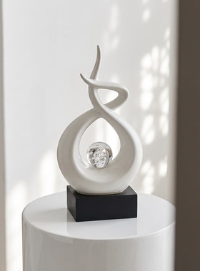 现代简约白色抽象艺术装饰摆件