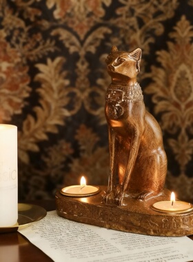 复古埃及猫神树脂摆件