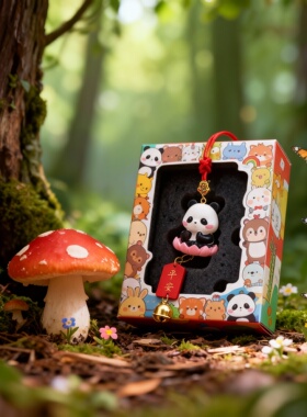 可爱熊猫卡通挂件装饰摆件